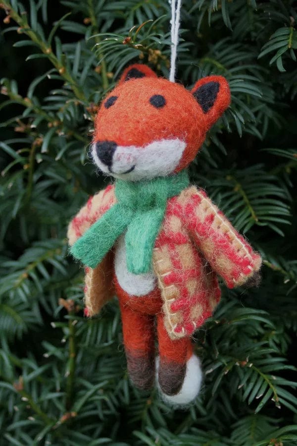 lusciousscarves Pachamama Mr Fox Christmas Decoration , Fairtrade
