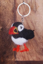 Load image into Gallery viewer, lusciousscarves Pachamama Paul the Puffin Keyring , Hand Made, Fair Trade.
