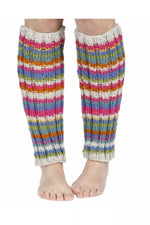 Load image into Gallery viewer, lusciousscarves Pachamama Riobamba Legwarmers, Multi Colours, Fairtrade
