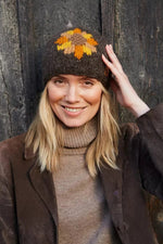 Load image into Gallery viewer, lusciousscarves Pachamama Sunflower Beanie Hat, Handknitted
