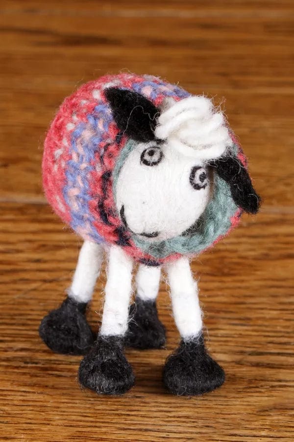 lusciousscarves Pachamama Tank Top Tracey Felted Little Lamb Ornament . Fair Trade.
