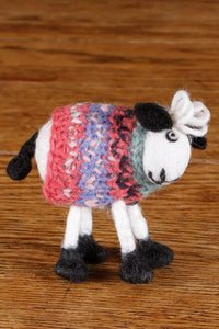 lusciousscarves Pachamama Tank Top Tracey Felted Little Lamb Ornament . Fair Trade.