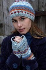 Load image into Gallery viewer, lusciousscarves Pachamama Tikal Handwarmers , Handknitted , Fairtrade.
