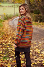 Load image into Gallery viewer, lusciousscarves Pachamama Tintagel Zip Jacket Womens, Hand Knitted , Fair Trade
