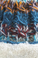 Load image into Gallery viewer, lusciousscarves Pachamama Utrecht Bobble Beanie Teal Blue, Hand Knitted

