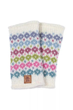 Load image into Gallery viewer, lusciousscarves Pachamama Whitstable Handwarmer Cream, Fairtrade, Hand Knitted.
