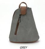 Load image into Gallery viewer, lusciousscarves Pale Grey Small Convertible Rucksack / Backpack / Crossbody Bag.
