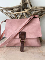 Load image into Gallery viewer, lusciousscarves Pale Pink Faux Leather Small Square Crossbody Bag
