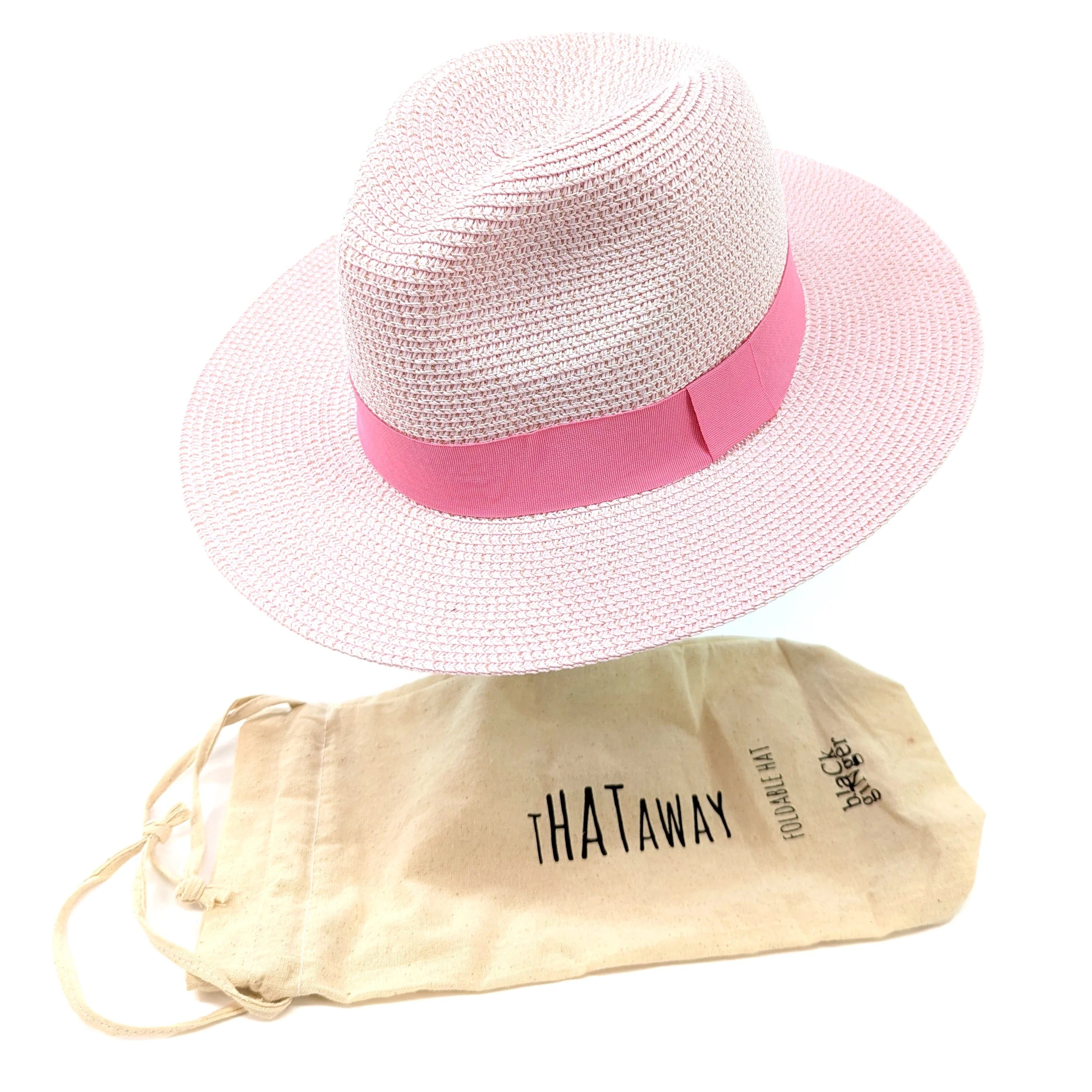 lusciousscarves Pale Pink Panama Style Sun Hat , Rollable and Packable