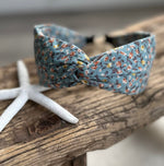 Load image into Gallery viewer, lusciousscarves Pale Teal Ladies Soft Knotted Dainty Floral Headband
