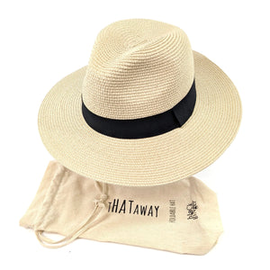 lusciousscarves Panama Style Folding Sun Hat in Bag -Ex Large 61cm
