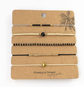 lusciousscarves Pineapple Island Handmade Bracelets Set .
