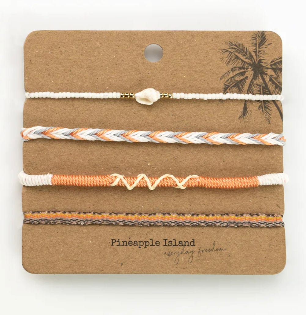 lusciousscarves Pineapple Island Handmade in Bali Bracelets Set.