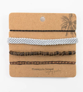 lusciousscarves Pineapple Island Handmade in Bali Bracelets Set