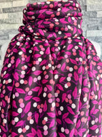 Load image into Gallery viewer, lusciousscarves Pink Little Berries and Leaves Ladies Scarf
