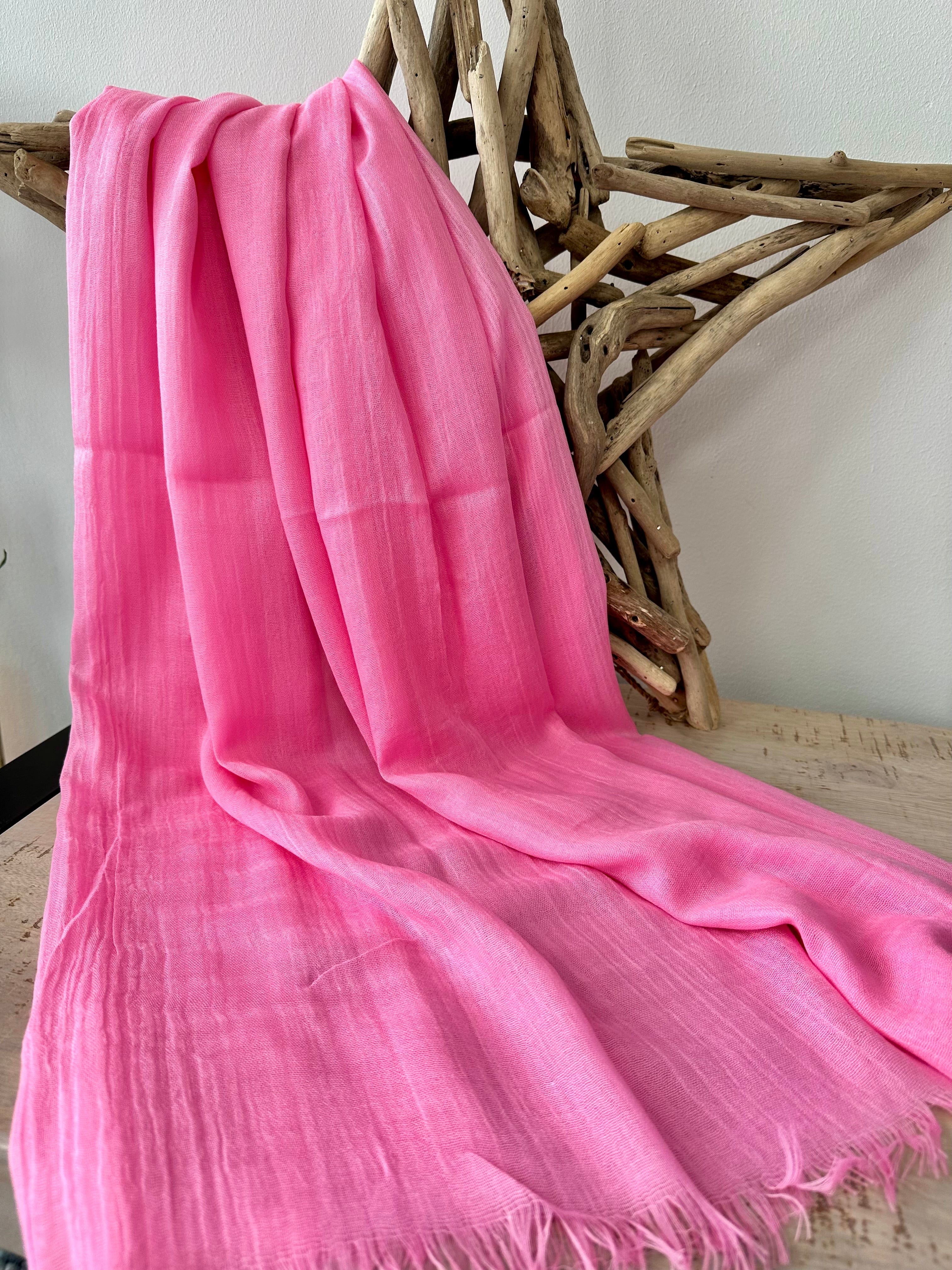 lusciousscarves Plain Light Weight Cotton Blend Summer Scarf , Wrap, Shawl 26 Colours Available