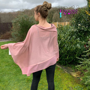 lusciousscarves Poncho Liners Deep Pink Light Weight Poncho