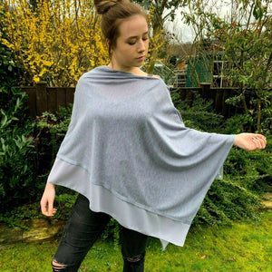 lusciousscarves Poncho Liners Denim Blue Light Weight Poncho