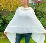 Load image into Gallery viewer, lusciousscarves Poncho Liners Ivory Light weight Poncho
