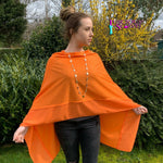 Load image into Gallery viewer, lusciousscarves Poncho Liners Orange Light Weight Poncho
