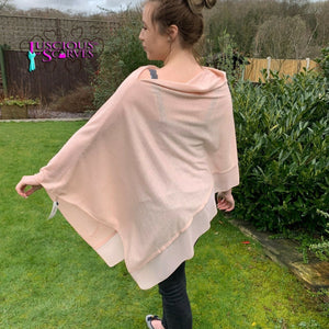 lusciousscarves Poncho Liners Pale Dusky Pink Light Weight Poncho