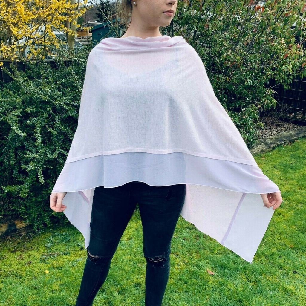 lusciousscarves Poncho Liners Pale Lilac Light Weight Poncho