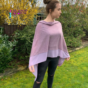 lusciousscarves Poncho Liners Purple Light Weight Poncho
