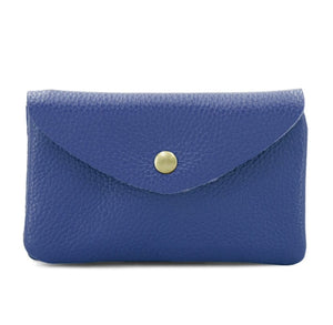 lusciousscarves Purses Cobalt Blue Italian Leather Zip and Poppet Purse