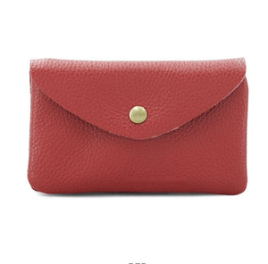lusciousscarves Purses Red Italian Leather Zip and Poppet Purse