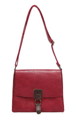 Load image into Gallery viewer, lusciousscarves Red Faux Leather Square Crossbody Bag / Handbag
