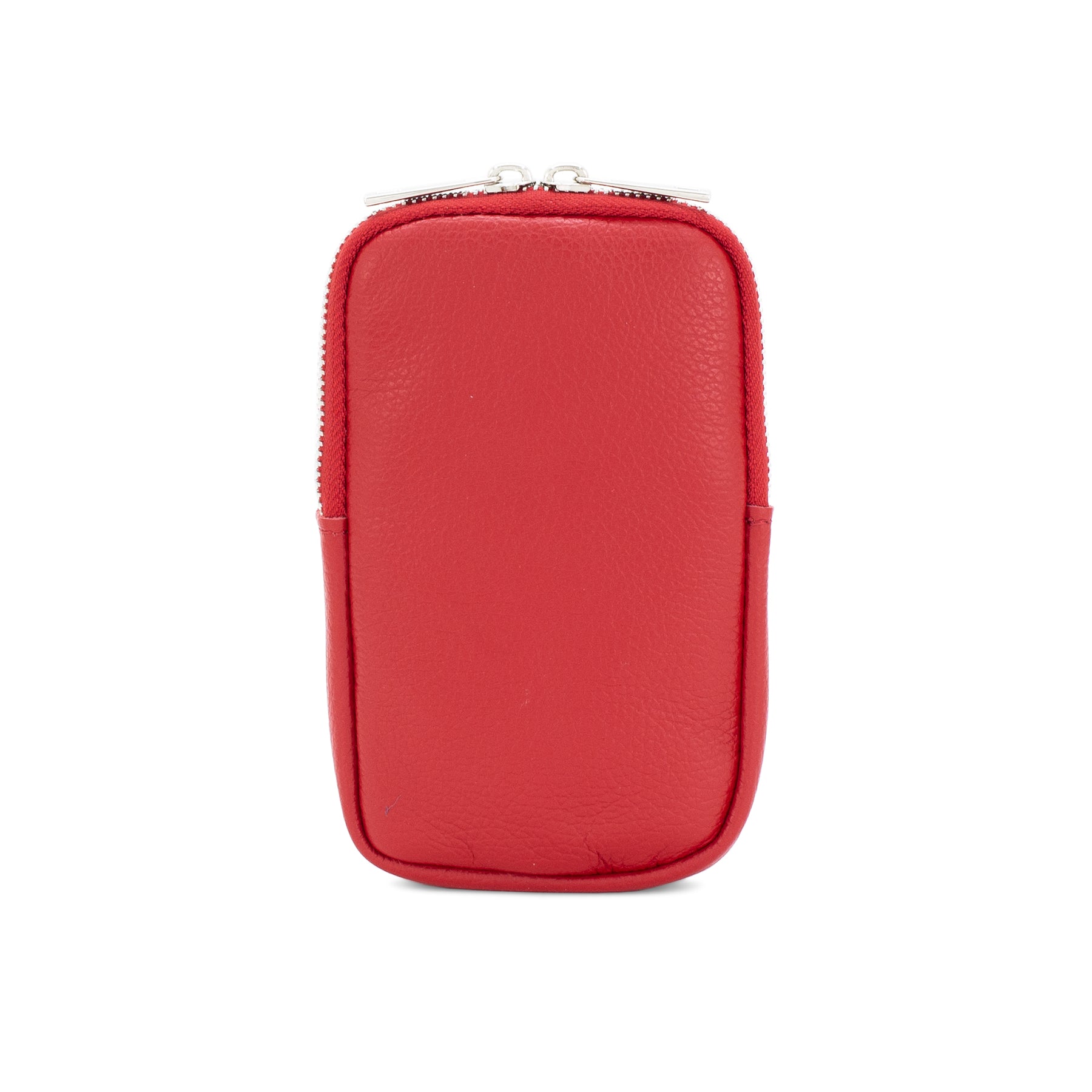 lusciousscarves Red Italian Leather Phone Pouch Crossbody Bag , Available in 20 Colours
