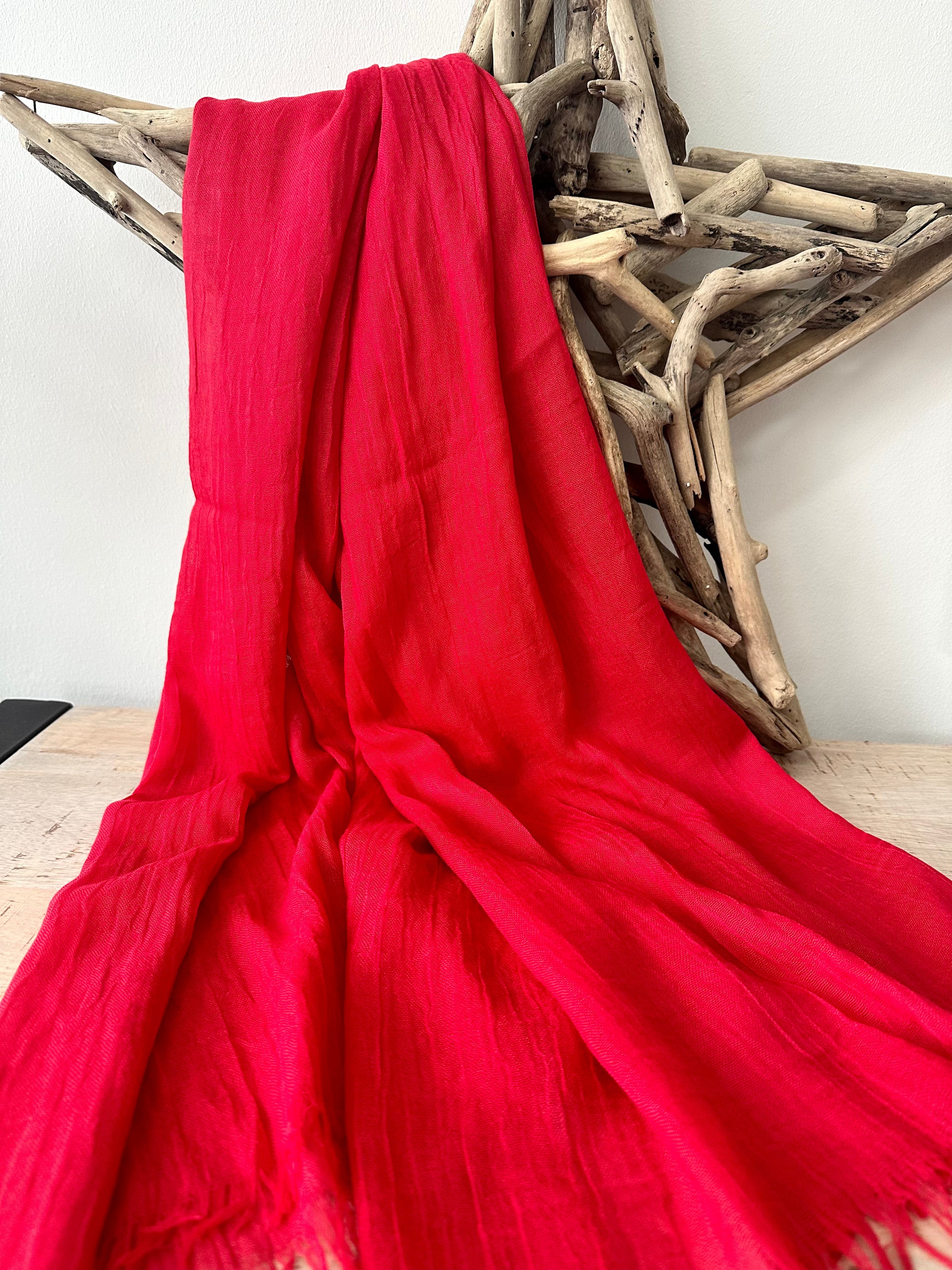 Red summer deals scarf