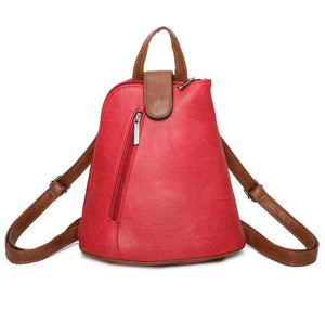 lusciousscarves Red Small Convertible Rucksack / Backpack / Crossbody Bag / Handbag
