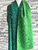 Load image into Gallery viewer, lusciousscarves Reversible Green Stars Scarf / Wrap
