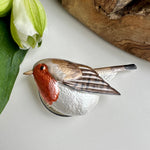 Load image into Gallery viewer, lusciousscarves Robin Brooch , Magnetic Fastening.

