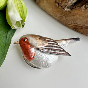 lusciousscarves Robin Brooch , Magnetic Fastening.