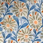 Load image into Gallery viewer, lusciousscarves Scarves Blue and Grey Daisy and Leaves Print Scarf, Light Weight
