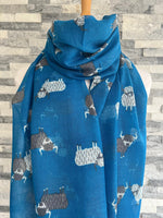 Load image into Gallery viewer, lusciousscarves Scarves Blue Highland Cow Scarf
