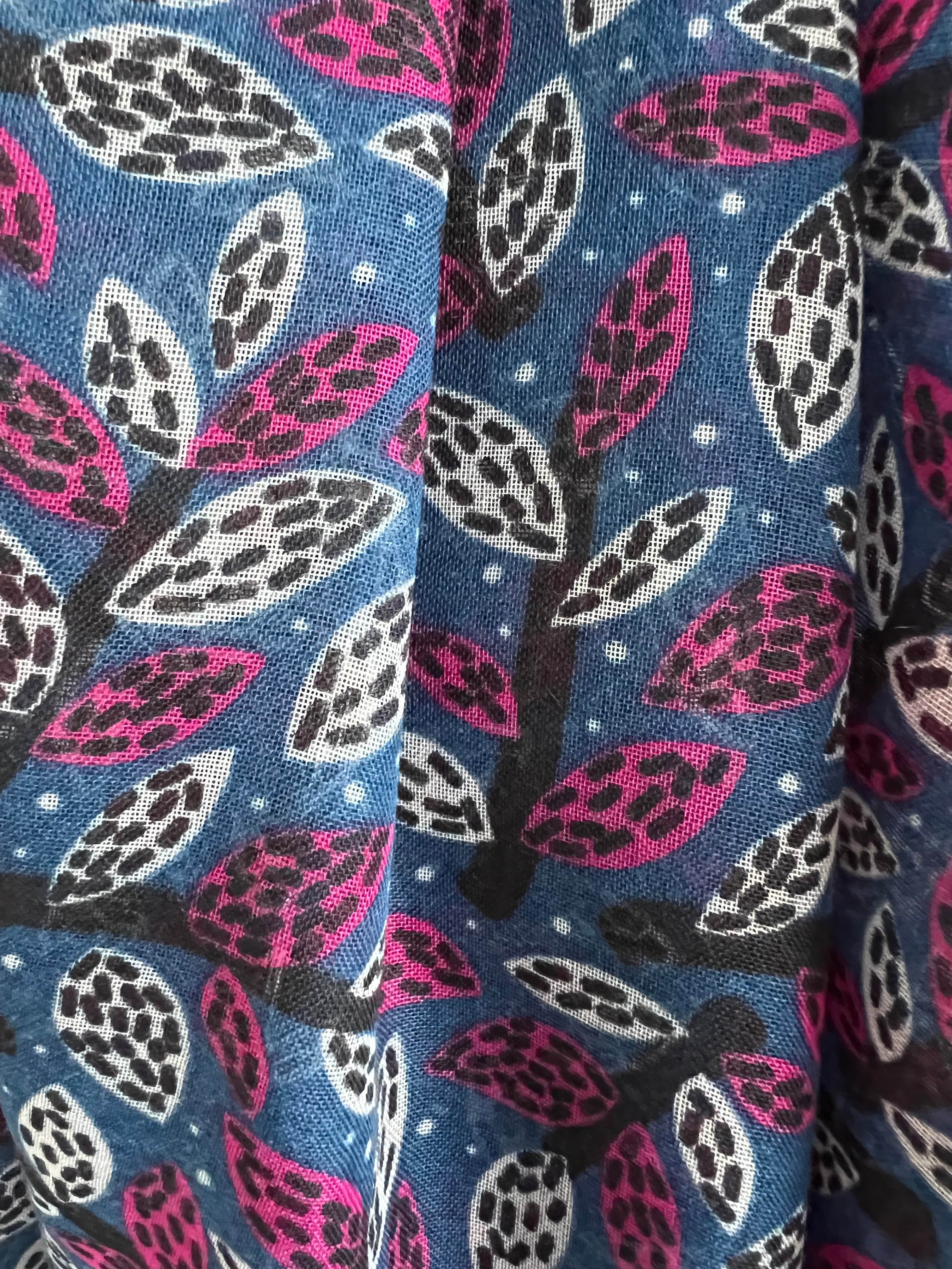 lusciousscarves Scarves Blue Leaves & Branches Scarf