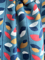 Load image into Gallery viewer, lusciousscarves Scarves Blue Multi Coloured Leaves Scarf

