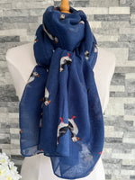Load image into Gallery viewer, lusciousscarves Scarves Blue Puffins Scarf

