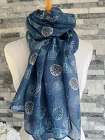 Load image into Gallery viewer, lusciousscarves Scarves Blue Woody Trees Scarf
