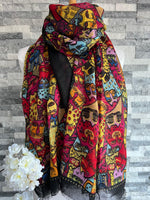 Load image into Gallery viewer, lusciousscarves Scarves Colourful Cartoon Cats Scarf
