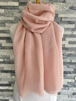 Load image into Gallery viewer, lusciousscarves Scarves Dusky Pink Plain Light Weight Summer Scarf , Various Colours
