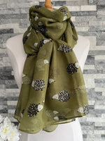 Load image into Gallery viewer, lusciousscarves Scarves Green Hedgehogs Scarf
