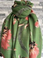 Load image into Gallery viewer, lusciousscarves Scarves Green Thistle Scarf
