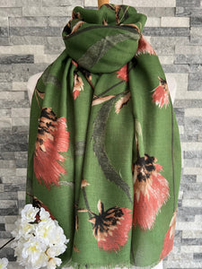 lusciousscarves Scarves Green Thistle Scarf