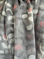 Load image into Gallery viewer, lusciousscarves Scarves Grey Block Floral Scarf
