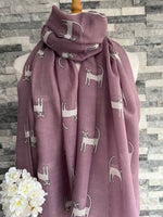 Load image into Gallery viewer, lusciousscarves Scarves Lilac Cats Scarf
