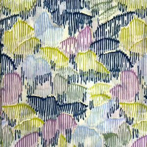 lusciousscarves Scarves Lime, Lilac and Blue Floral Brush Stroke Prints Scarf, Light Weight